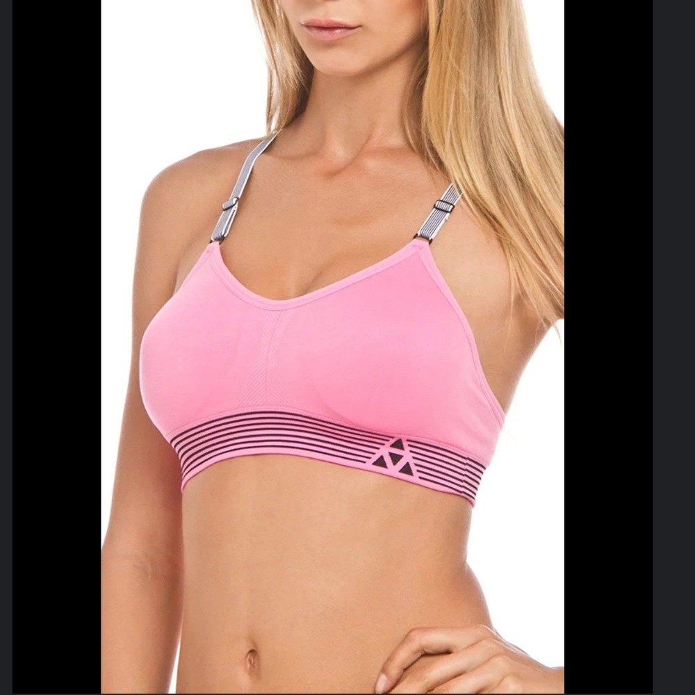 BALANCED TECH Pink/Black Ultimate Performance Seamless Sports Bra M